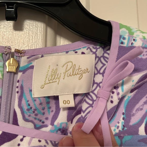 Lilly Pulitzer Julienne Shift Dress Multi Juicy Story Patch Print Womens Size 00 - Picture 6 of 8